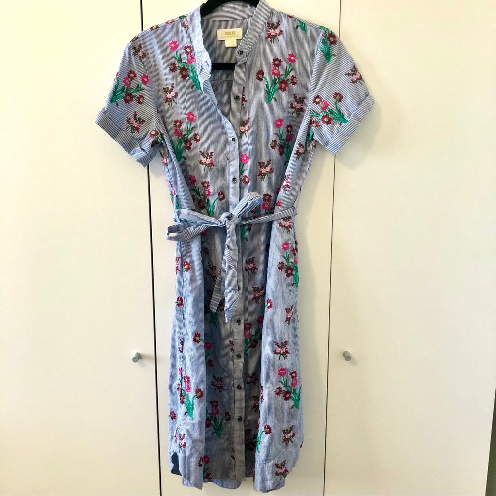 Maeve (Anthropologie) Embroidered Shirtdress Sz 6